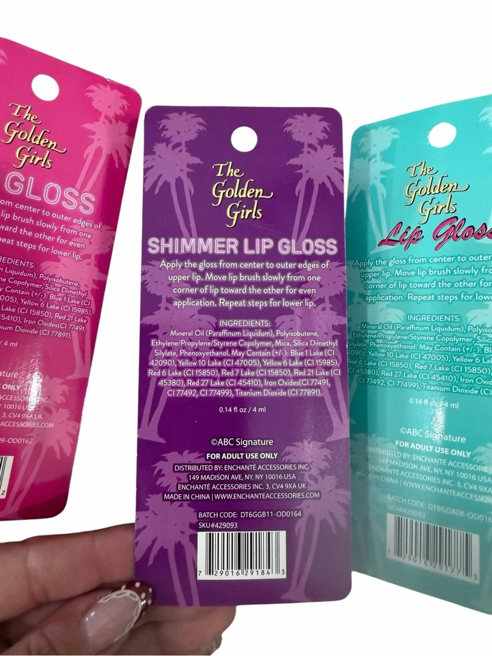 The Golden Girls Lip Gloss Set - Pink, Purple, Coral, Mauve